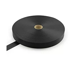 Tout - Black Webbing Sangle ceinture - 1850kg - 40mm - en rouleau - Noir