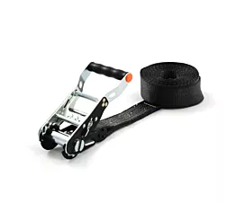 Alle zwarte spanbanden Spanband - 5T - 50mm - 1-delig - Ratelbasis + handvat - Zwart + Eigen label